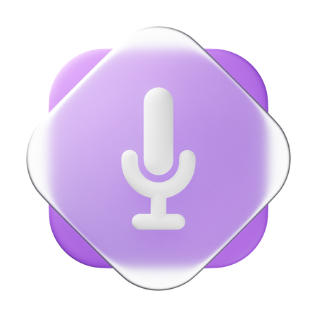 Mic  3D Icon