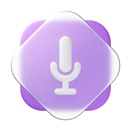 Mic  3D Icon