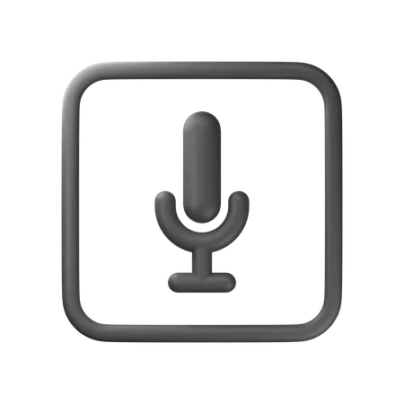 Mic  3D Icon