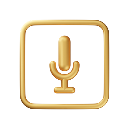 Mic  3D Icon