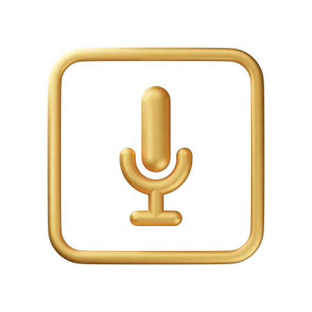 Mic  3D Icon