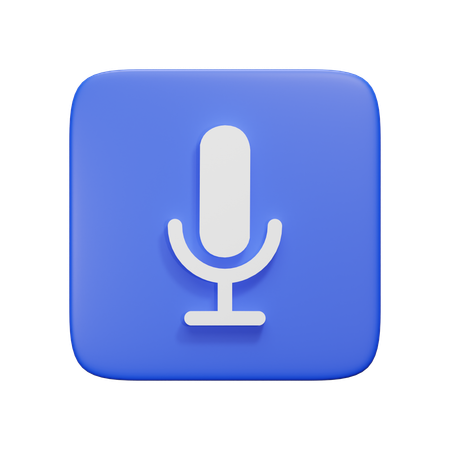 Mic  3D Icon