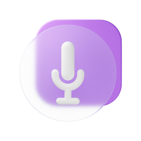 Mic  3D Icon