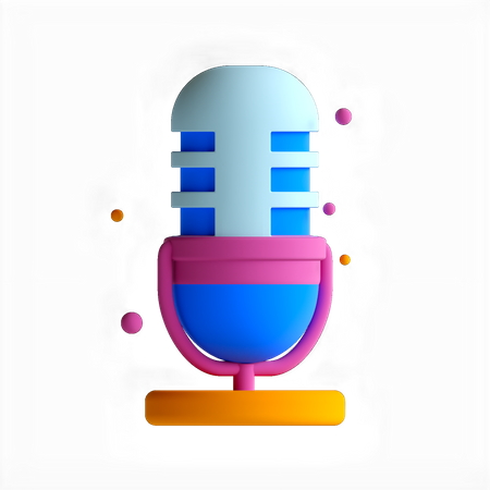 Mic  3D Icon