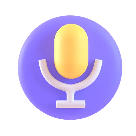 Mic  3D Icon