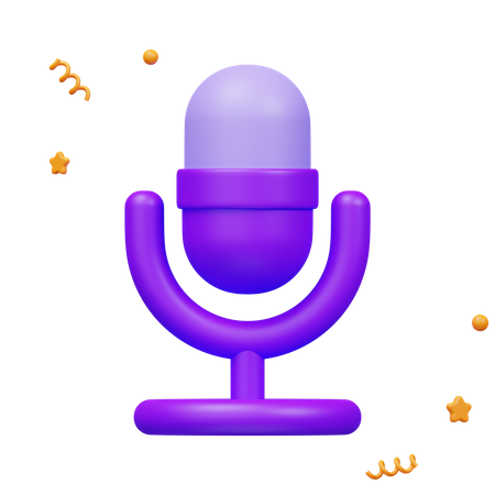 Mic  3D Icon