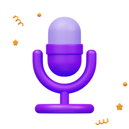 Mic  3D Icon