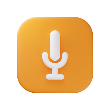 Mic  3D Icon