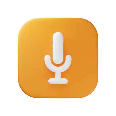 Mic  3D Icon