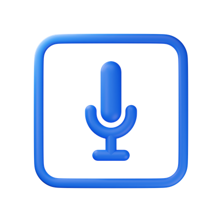 Mic  3D Icon
