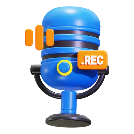 Mic  3D Icon