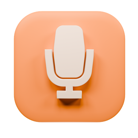 Mic  3D Icon