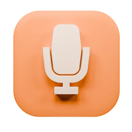 Mic  3D Icon