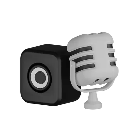 Mic  3D Icon