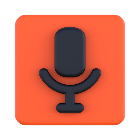 Mic  3D Icon
