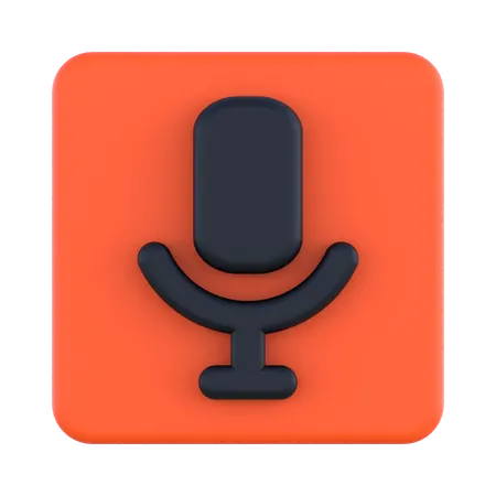 Mic  3D Icon