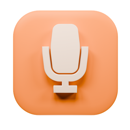 Mic  3D Icon