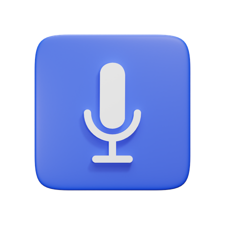 Mic  3D Icon
