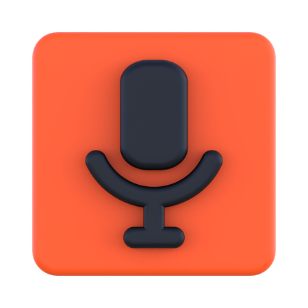 Mic  3D Icon