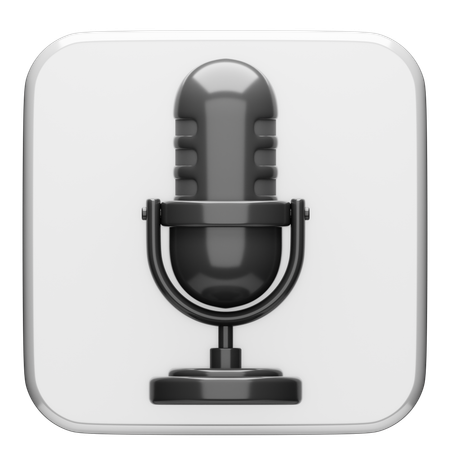 Mic  3D Icon