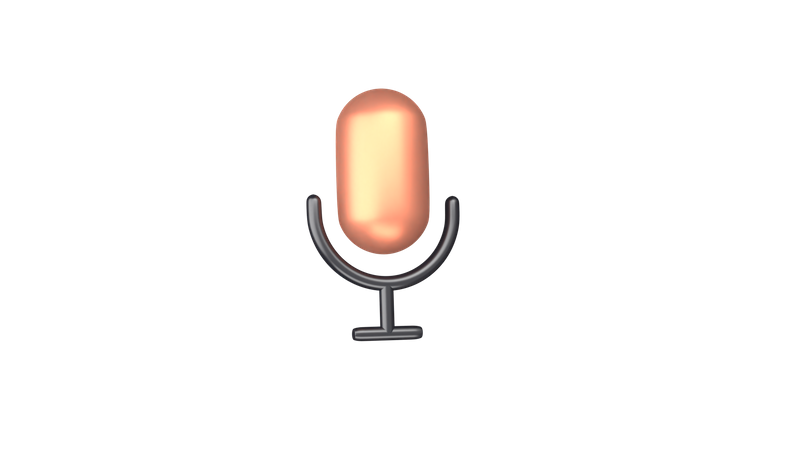 Mic  3D Icon