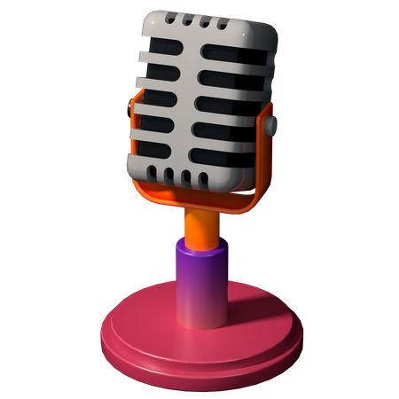 Mic  3D Icon