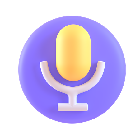 Mic  3D Icon