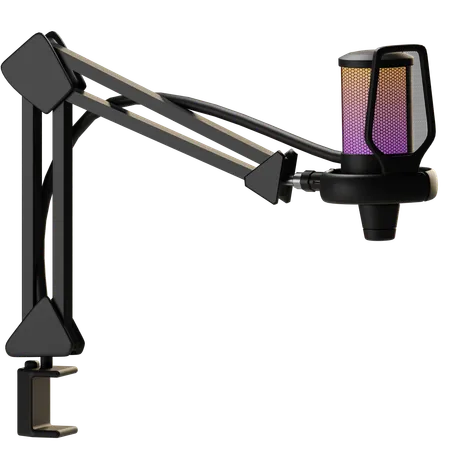 Mic Arm Black  3D Icon