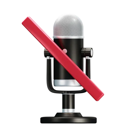 Mic off  3D Icon