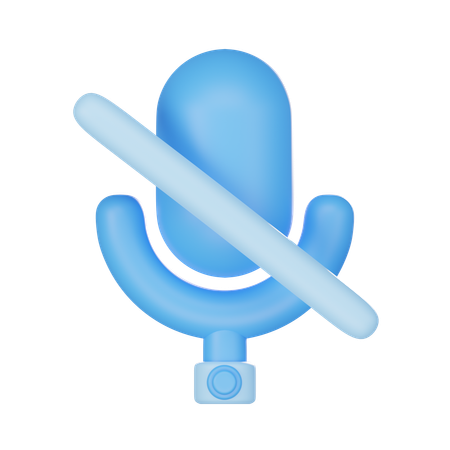 Mic Off  3D Icon