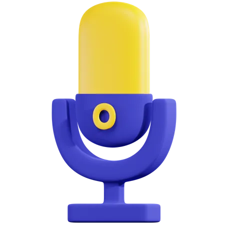 Mic On  3D Illustration