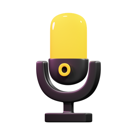 Mic On  3D Illustration