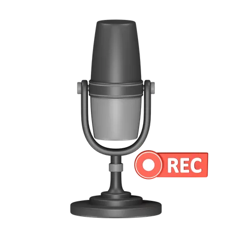 Mic Record  3D Icon