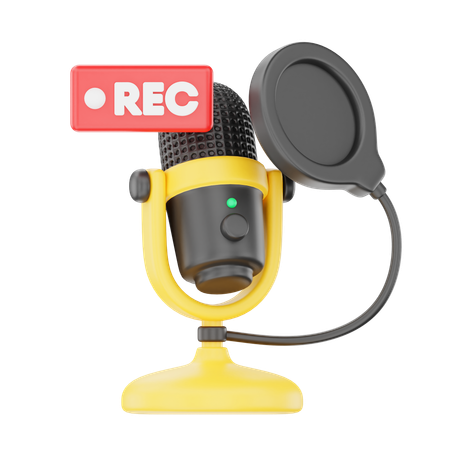 Mic Record  3D Icon