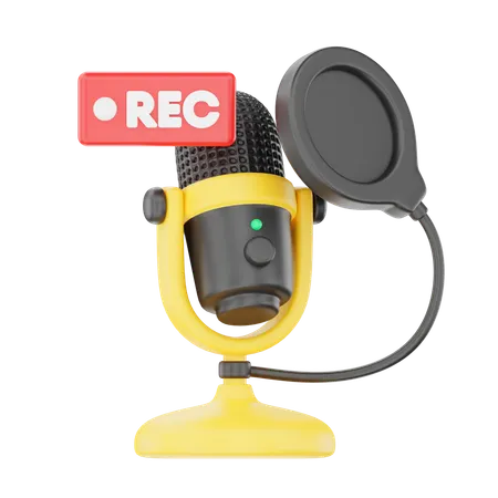 Mic Record  3D Icon