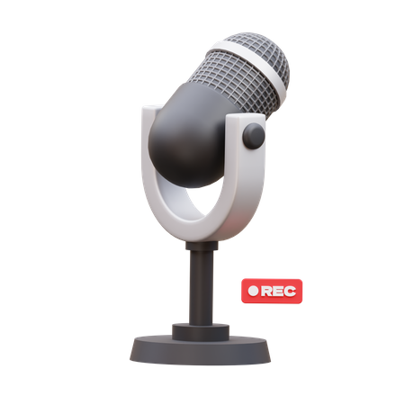 Mic Record  3D Icon