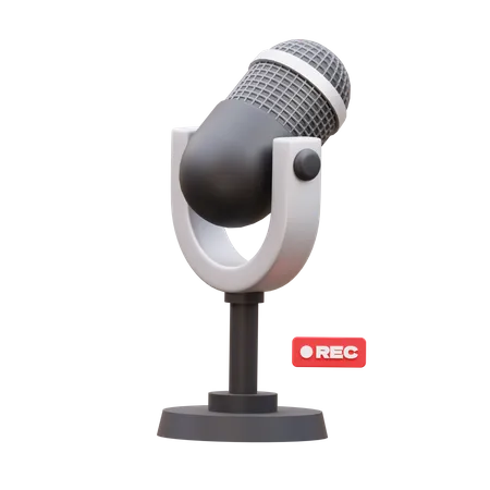 Mic Record  3D Icon