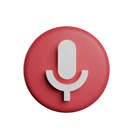 Microphone Recorder 3D Illustration