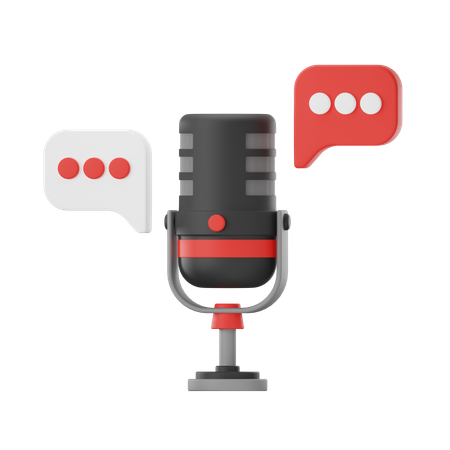 Mic Talk  3D Icon