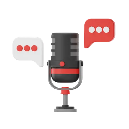 Mic Talk  3D Icon