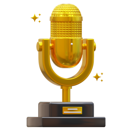Mic Trophy  3D Icon