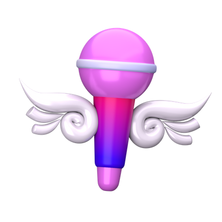 Mic Wings  3D Icon