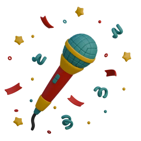 3 D Icon Of Microphone 3D Icon