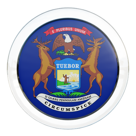 Michigan Flag  3D Icon