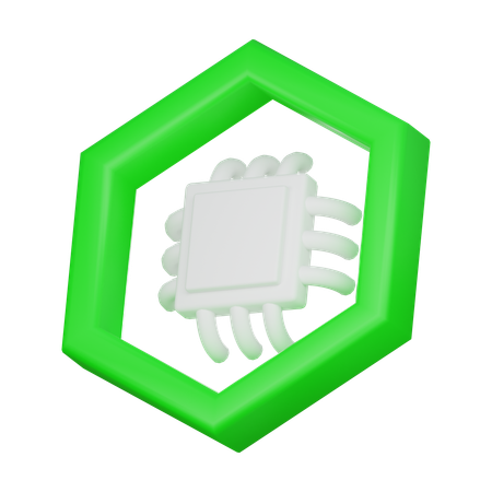 マイクロチップ  3D Icon