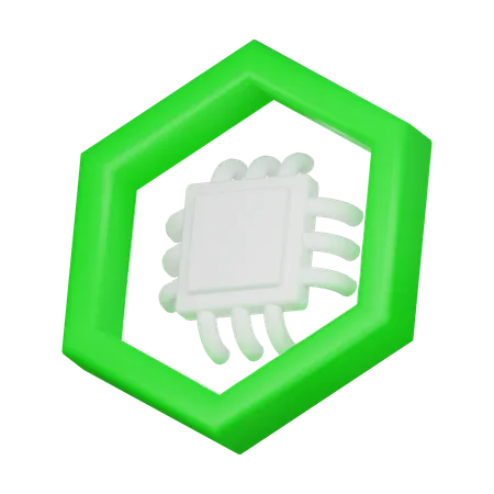 マイクロチップ  3D Icon