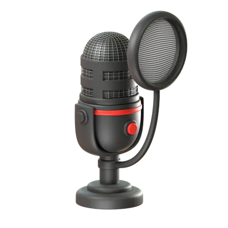 Podcast micro  3D Icon