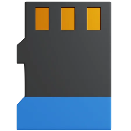 3 D Rendering Micro Sd Card Isolated 3D Icon