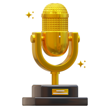 Trophée du micro  3D Icon