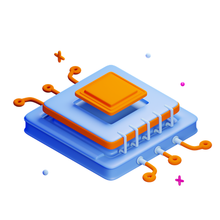 Microchip  3D Icon